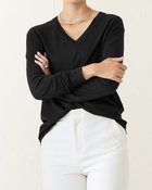 【ドゥクラッセ/DoCLASSE】のスーパーファインメリノ・ニュアンスVネック ブラック|ID: prp329100004934432 ipo3291000000037034036