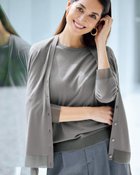 【ドゥクラッセ/DoCLASSE】のカリアッジ・ハイゲージカーディガン グレー|ID: prp329100004934433 ipo3291000000037102795