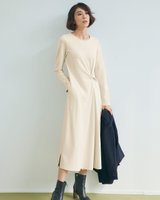 【ドゥクラッセ/DoCLASSE】のソフトポンチ・サイドツイストワンピース 人気、トレンドファッション・服の通販 founy(ファニー) ファッション Fashion レディースファッション Fashion for Women ワンピース Dresses おすすめ Recommended / Our Picks ツイスト Tweed, Tweed Fabric |ID:prp329100004934435