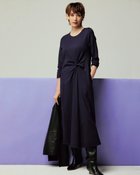 【ドゥクラッセ/DoCLASSE】のソフトポンチ・サイドツイストワンピース ネイビー|ID: prp329100004934435 ipo3291000000037257522