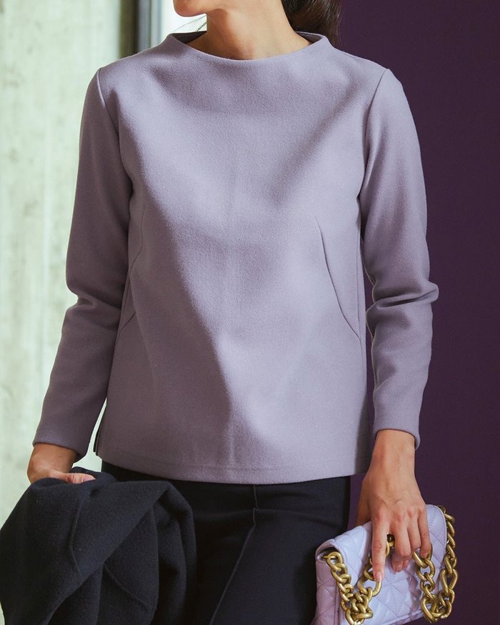 【ドゥクラッセ/DoCLASSE】のメルトンタッチ・ファネルネックプルオーバー インテリア・キッズ・メンズ・レディースファッション・服の通販 founy(ファニー) https://founy.com/ ファッション Fashion レディースファッション Fashion for Women トップス・カットソー Cut & Sew Tops シャツ・ブラウス・オフィスカジュアル Elegant Blouses & Button-Ups ロングTシャツ・Tシャツ Longline T-Shirts & Tees カジュアルプルオーバー・ニットトップス Pullovers & Knit Tops / Casual Pullovers カットソー・ベーシックTシャツ Cut-and-Sewn Tops / Stretch Tees & Basics エレガント 上品 Elegant カットソー Cut and Sewn Top ストレッチ Stretch, Stretchy Fabric セットアップ Set-Up, Coordinated Outfit フォルム Silhouette, Form メルトン Melton, Heavy Wool |ID: prp329100004934438 ipo3291000000037098509