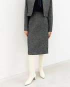 【ドゥクラッセ/DoCLASSE】の尾州ツイード・ナロースカート BKパターン&times;ブラック|ID: prp329100004934450 ipo3291000000037093392
