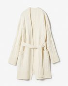 【ドゥクラッセ/DoCLASSE】のロイヤルアルパカ・ケーブル編みロングカーディガン ホワイト|ID: prp329100004934453 ipo3291000000037098527