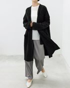 【ドゥクラッセ/DoCLASSE】のロイヤルアルパカ・ケーブル編みロングカーディガン ブラック|ID: prp329100004934453 ipo3291000000037098528