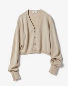 【ドゥクラッセ/DoCLASSE】のシルクカシミヤ・クロップドカーディガン ベージュ|ID: prp329100004934454 ipo3291000000037098530