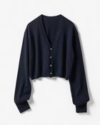 【ドゥクラッセ/DoCLASSE】のシルクカシミヤ・クロップドカーディガン ダークネイビー|ID: prp329100004934454 ipo3291000000037257558