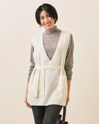 【ドゥクラッセ/DoCLASSE】のプレミアボイルドウール・ベルト付きベスト オフホワイト|ID: prp329100004934456 ipo3291000000037034120