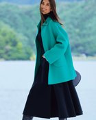 【ドゥクラッセ/DoCLASSE】のカシミヤ混ウールリバー・コート ターコイズ|ID: prp329100004934466 ipo3291000000037034158