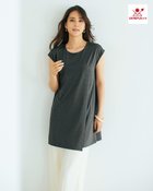 【ドゥクラッセ/DoCLASSE】のUVスラブ・ラップ風フレンチ袖チュニック カーキグレー|ID: prp329100004934467 ipo3291000000037034162