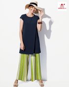 【ドゥクラッセ/DoCLASSE】のUVスラブ・ラップ風フレンチ袖チュニック ネイビー|ID: prp329100004934467 ipo3291000000037034164