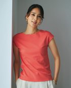 【ドゥクラッセ/DoCLASSE】のスカラップ衿/フレンチ袖・ドゥクラッセTシャツ ダークコーラル|ID: prp329100004934468 ipo3291000000037257585