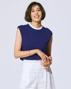 【ドゥクラッセ/DoCLASSE】のUVニット・タックフリルプルオーバー ミッドナイトブルー|ID: prp329100004934471 ipo3291000000037034179