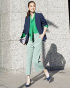 【ドゥクラッセ/DoCLASSE】の二重織りカルゼ・ワイドクロップド ミントグリーン|ID: prp329100004934475 ipo3291000000037102857