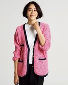 【ドゥクラッセ/DoCLASSE】のツイーディニット・トリムカーディガン ピンク|ID: prp329100004934482 ipo3291000000037102872