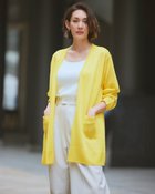 【ドゥクラッセ/DoCLASSE】のスパークリングニット・ボタンレスカーディガン イエロー|ID: prp329100004934483 ipo3291000000037102874