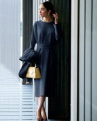 【ドゥクラッセ/DoCLASSE】の二重織りカルゼ・カッティングワンピース 人気、トレンドファッション・服の通販 founy(ファニー) ファッション Fashion レディースファッション Fashion for Women ワンピース Dresses シェイプ Shape, Slim Fit シンプル Simple, Minimal スリット Slit, Slit Detail セットアップ Set-Up, Coordinated Outfit thumbnail ミッドナイトブルー|ID: prp329100004934488 ipo3291000000037034247