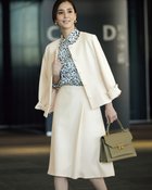 【ドゥクラッセ/DoCLASSE】の二重織りカルゼ・フレアスカート エクルー|ID: prp329100004934489 ipo3291000000037102890