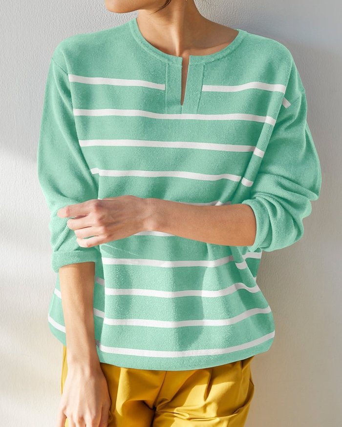 【ドゥクラッセ/DoCLASSE】のミラノリブ・キーネックボーダープルオーバー インテリア・キッズ・メンズ・レディースファッション・服の通販 founy(ファニー) https://founy.com/ ファッション Fashion レディースファッション Fashion for Women トップス・カットソー Cut & Sew Tops ニット Knit Tops & Sweaters カジュアルプルオーバー・ニットトップス Pullovers & Knit Tops / Casual Pullovers なめらか Smooth, Silky Texture スリット Slit, Slit Detail セーター Sweater, Knitwear トレンド Trend, Trending Now ミラノリブ Milano Rib, Milano Stitch 無地 Plain, Solid Color |ID: prp329100004934492 ipo3291000000037093393