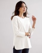 【ドゥクラッセ/DoCLASSE】のクルーシャツテール/長袖・ドゥクラッセTシャツ オフホワイト|ID: prp329100004934494 ipo3291000000037034268