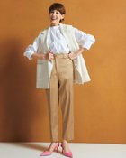 【ドゥクラッセ/DoCLASSE】のコットン混サテン・テーパードパンツ ベージュ|ID: prp329100004934514 ipo3291000000037102937