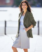 【ドゥクラッセ/DoCLASSE】のアセテートダブルクロス・スマートジャケット カーキグレー|ID: prp329100004934518 ipo3291000000037102949