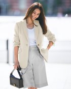 【ドゥクラッセ/DoCLASSE】のアセテートダブルクロス・スマートジャケット エクルー|ID: prp329100004934518 ipo3291000000037102950