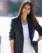 【ドゥクラッセ/DoCLASSE】のアセテートダブルクロス・スマートジャケット ダークネイビー|ID: prp329100004934518 ipo3291000000037102951