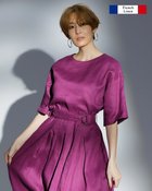 【ドゥクラッセ/DoCLASSE】のフレンチリネン・5分袖ブラウス バイオレット|ID: prp329100004934523 ipo3291000000037102967