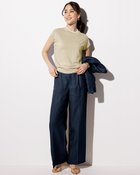 【ドゥクラッセ/DoCLASSE】の極リネン・ワイドパンツ ミッドナイトブルー|ID: prp329100004934526 ipo3291000000037102974