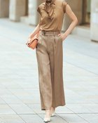 【ドゥクラッセ/DoCLASSE】の極リネン・ワイドパンツ ベージュ|ID: prp329100004934526 ipo3291000000037102975