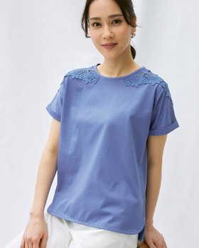 【ドゥクラッセ/DoCLASSE】 シルケット・ショルダーレーストップス人気、トレンドファッション・服の通販 founy(ファニー) ファッション Fashion レディースファッション Fashion for Women トップス・カットソー Cut & Sew Tops シャツ・ブラウス・オフィスカジュアル Elegant Blouses & Button-Ups ロングTシャツ・Tシャツ Longline T-Shirts & Tees カットソー・ベーシックTシャツ Cut-and-Sewn Tops / Stretch Tees & Basics カットソー Cut and Sewn Top シルケット Silket, Silky Cotton レース Lace, Lace Fabric |ID:prp329100004934532