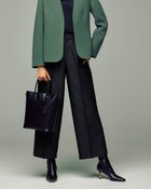 【ドゥクラッセ/DoCLASSE】のシャイニーダブルクロス・タックワイドパンツ ダークネイビー|ID: prp329100004934534 ipo3291000000037102990