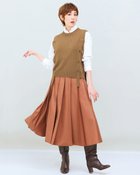 【ドゥクラッセ/DoCLASSE】のカシミヤ混ニット・ボタンデザインベスト キャメル|ID: prp329100004934539 ipo3291000000037103008