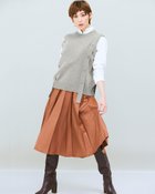 【ドゥクラッセ/DoCLASSE】のカシミヤ混ニット・ボタンデザインベスト ライトグレー|ID: prp329100004934539 ipo3291000000037103009