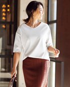【ドゥクラッセ/DoCLASSE】の抜け感Vネック/5分袖・ドゥクラッセTシャツ ホワイト|ID: prp329100004934542 ipo3291000000037034452