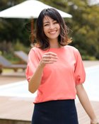 【ドゥクラッセ/DoCLASSE】のクルーネック/パフ半袖・ドゥクラッセTシャツ コーラル|ID: prp329100004934543 ipo3291000000037140316