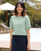 【ドゥクラッセ/DoCLASSE】のクルーネック/パフ半袖・ドゥクラッセTシャツ グリーングレー|ID: prp329100004934543 ipo3291000000037140322