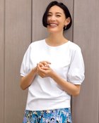 【ドゥクラッセ/DoCLASSE】のクルーネック/パフ半袖・ドゥクラッセTシャツ ホワイト|ID: prp329100004934543 ipo3291000000037140326