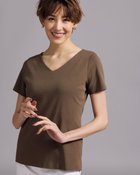 【ドゥクラッセ/DoCLASSE】のVネック/半袖・ドゥクラッセTシャツ ダークブラウン|ID: prp329100004934544 ipo3291000000037140375