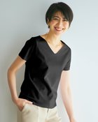 【ドゥクラッセ/DoCLASSE】のVネック/半袖・ドゥクラッセTシャツ ブラック|ID: prp329100004934544 ipo3291000000037257742