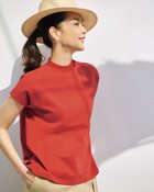 【ドゥクラッセ/DoCLASSE】の高密度コットン天竺・プチハイネック/フレンチ袖 ダークオレンジ|ID: prp329100004934549 ipo3291000000037257773