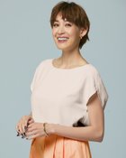 【ドゥクラッセ/DoCLASSE】のエステルダブルクロス・ボートネックブラウス ピンクベージュ|ID: prp329100004934551 ipo3291000000037103024