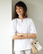 【ドゥクラッセ/DoCLASSE】のキーネック/5分袖・ドゥクラッセTファイン ホワイト|ID: prp329100004934552 ipo3291000000037246719