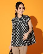 【ドゥクラッセ/DoCLASSE】の艶デシン・フレンチスリーブブラウス ミッドナイトパターン|ID: prp329100004934554 ipo3291000000037140403