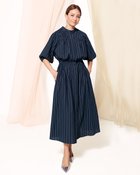 【ドゥクラッセ/DoCLASSE】のリネンコットン・バンドカラーシャツワンピ ミッドナイトブルー|ID: prp329100004934556 ipo3291000000037140418
