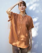 【ドゥクラッセ/DoCLASSE】のリネンレーヨン・リボンスリーブシャツ キャメル|ID: prp329100004934562 ipo3291000000037034545