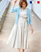 【ドゥクラッセ/DoCLASSE】のフレンチリネン・ウエストタックドレス ストーン|ID: prp329100004934568 ipo3291000000037257795