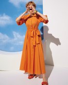 【ドゥクラッセ/DoCLASSE】のコットンローン・バルーンスリーブワンピース オレンジ|ID: prp329100004934582 ipo3291000000037103067