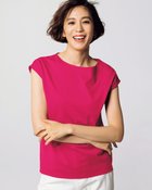 【ドゥクラッセ/DoCLASSE】のボートネック/フレンチ袖・ドゥクラッセTシャツ(58cm丈) フューシャピンク|ID: prp329100004934583 ipo3291000000037034641