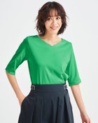 【ドゥクラッセ/DoCLASSE】のスカラップ/5分袖・ドゥクラッセTシャツ グリーン|ID: prp329100004934587 ipo3291000000037257844